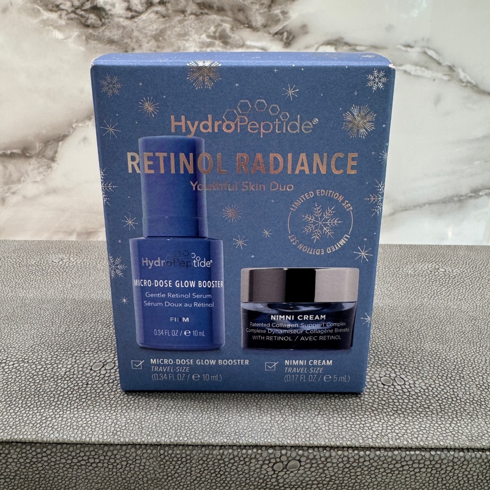 HydroPeptide Retinol Radiance Youthful Skin Duo Glow Booster Nimni Cream Set NEW